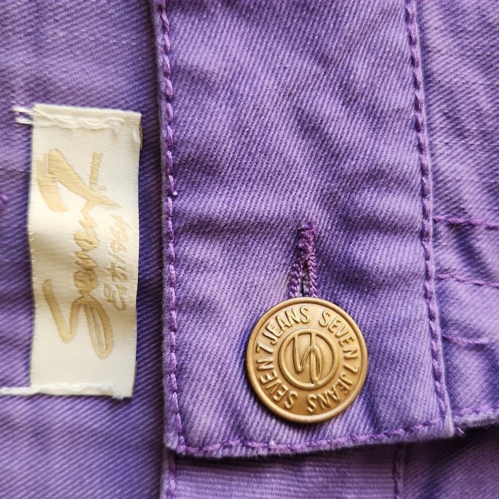 Purple Denim Shorts - Picture 6 of 8